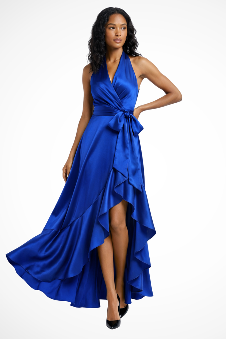 Abendkleid Lang Damen Hochzeitsgast | Maxikleid Damen Elegant Neckholder | Sommerkleid Damen Maxi Festlich