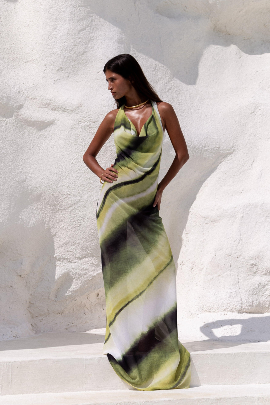 Abendkleider Damen Lang | Maxikleid Damen Rückenfrei V-Ausschnitt | Kleider Damen Hochzeitsgast Print