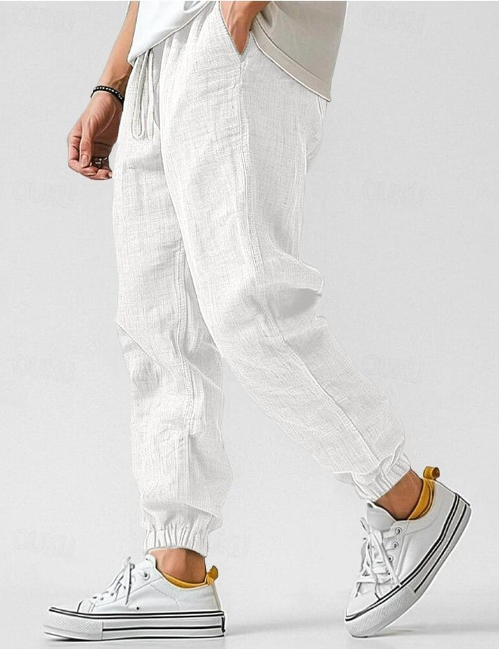 Leinenhose Herren Sommer | Weite Herrenhose Leinen Locker | Sommerhose Herren Atmungsaktiv