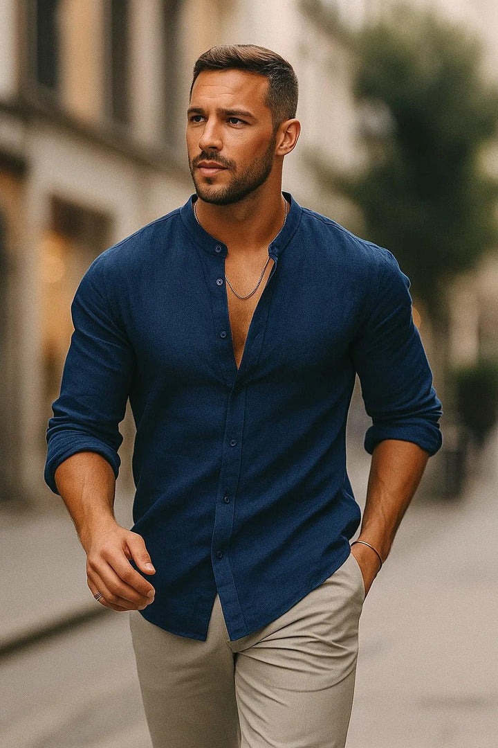 Hemd Herren 3/4 Ärmel | Männer Freizeithemd Locker | Casual Shirt Halbarm Vielfarbig