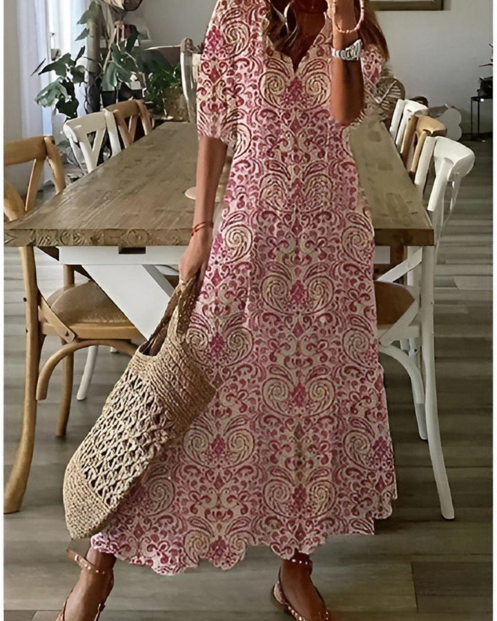 Boho Kleid Damen Bedeckend | Strandkleid Quasten Detail | Sommerkleid Luftig Feminin