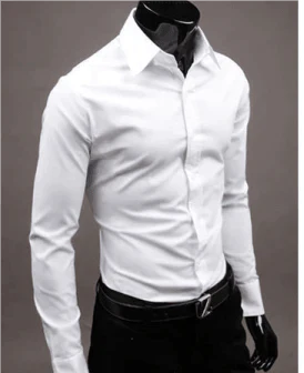 Herrenhemd Slim Fit | Business Langarm Umlegekragen | Anzughemd Taillierter Schnitt Büro