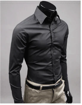 Herrenhemd Slim Fit | Business Langarm Umlegekragen | Anzughemd Taillierter Schnitt Büro