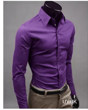 Herrenhemd Slim Fit | Business Langarm Umlegekragen | Anzughemd Taillierter Schnitt Büro