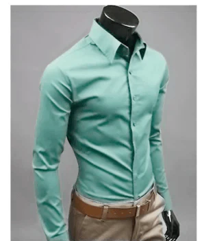 Herrenhemd Slim Fit | Business Langarm Umlegekragen | Anzughemd Taillierter Schnitt Büro