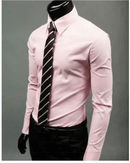 Herrenhemd Slim Fit | Business Langarm Umlegekragen | Anzughemd Taillierter Schnitt Büro