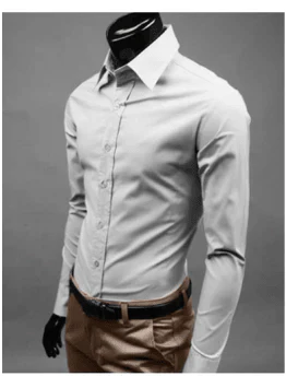 Herrenhemd Slim Fit | Business Langarm Umlegekragen | Anzughemd Taillierter Schnitt Büro