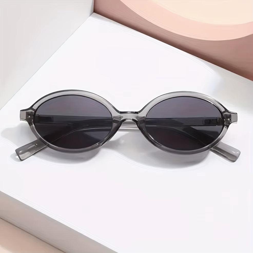 Sonnenbrille Damen Oval Retro | Acetat Gold Akzente UV400 | Vintage Modern Sommer
