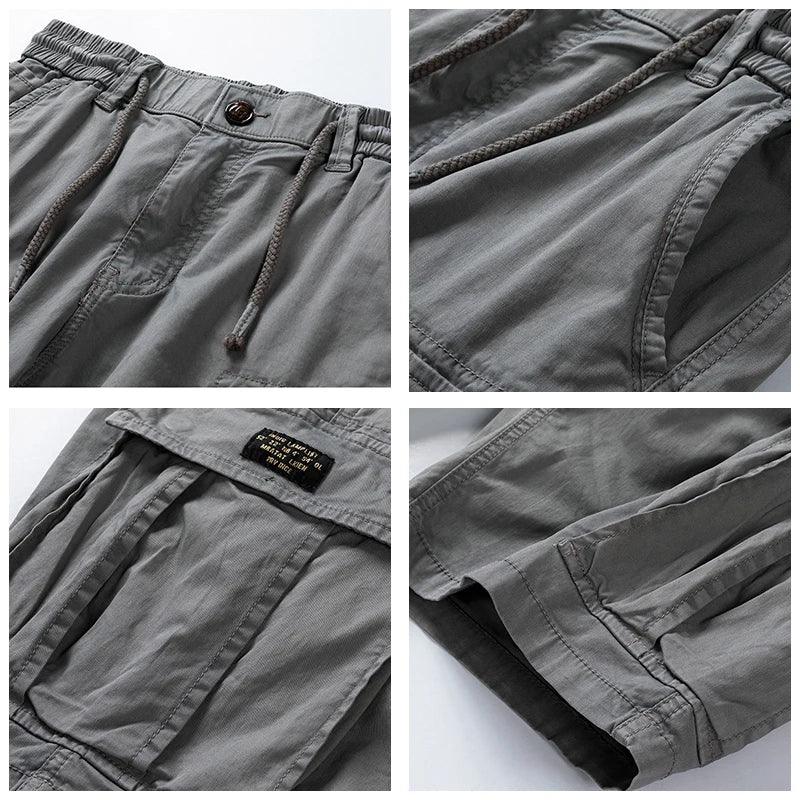 Cargo Shorts Herren Kordelzug | Bermuda Shorts Herren Taschen | Freizeitshorts Herren Cargo