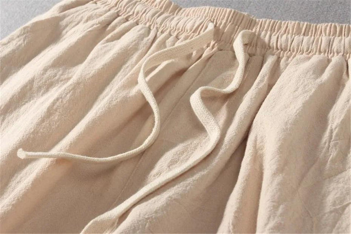 Herrenhose Sommer Elastikbund | Freizeithose Herren Leicht Gerade | Sommerhose Herren Kordelzug