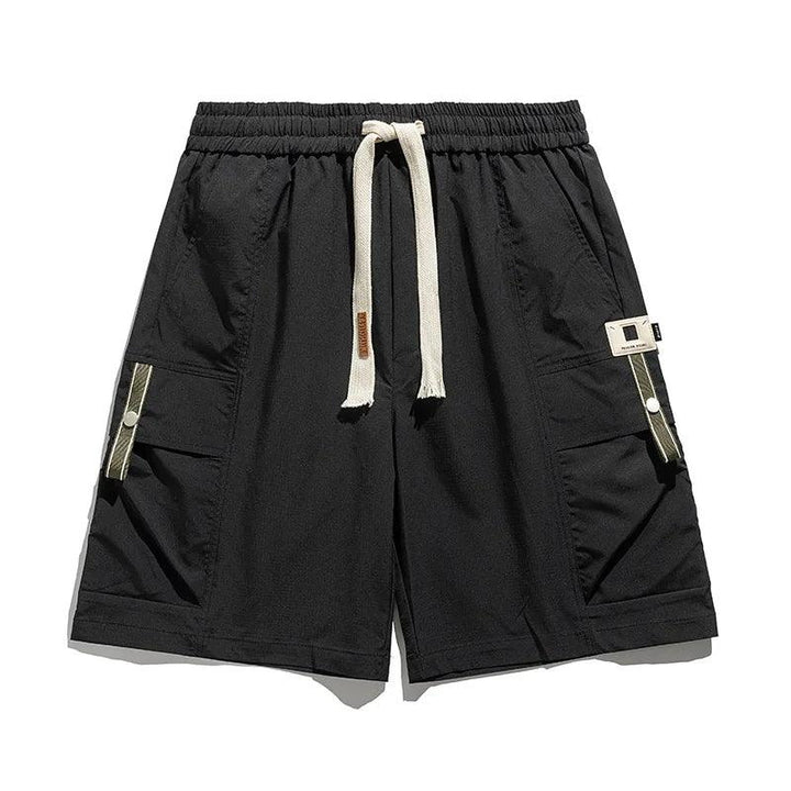 Cargo Shorts Herren Kordelzug | Männer Frühlingsshorts Locker | Utility Shorts mit Taschen