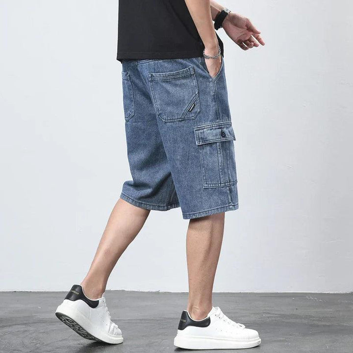 Cargo Jeans Shorts Herren | Denim Cargo Shorts Herren Klappe | Bermuda Jeans Shorts Herren