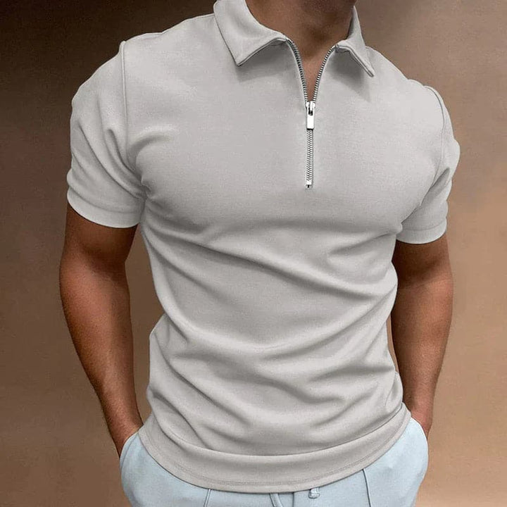 Poloshirt Herren Quarter-Zip | Slim Fit Polo Herren Modern | Sporthemd Herren Reissverschluss