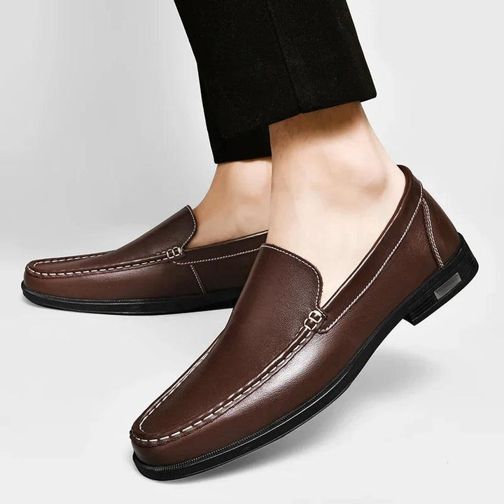 Slipper Herren Leder Mokassin | Loafer Herren Business Elegant | Herren Slipper Slip-On Komfort