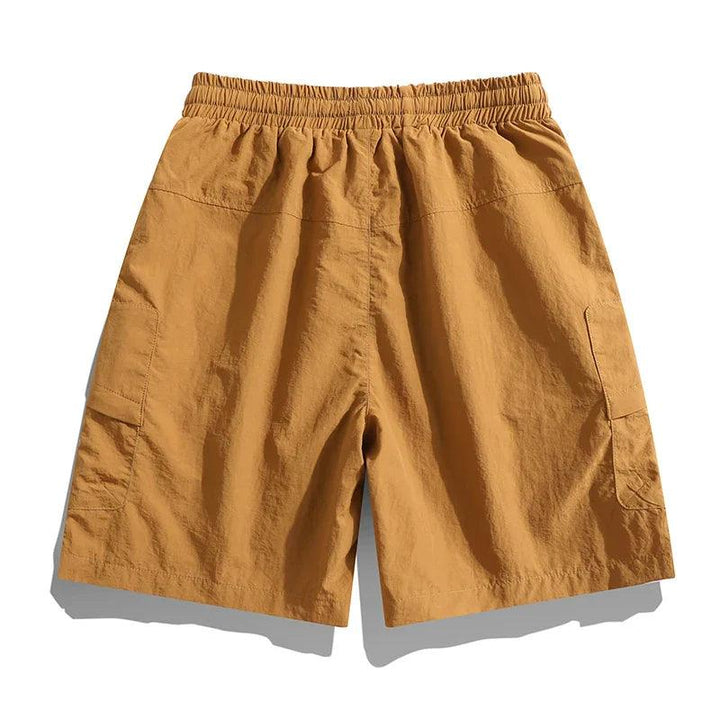 Herren Cargo Shorts | Elastischer Bund Kordelzug Taschen | Sommershorts Casual Praktisch