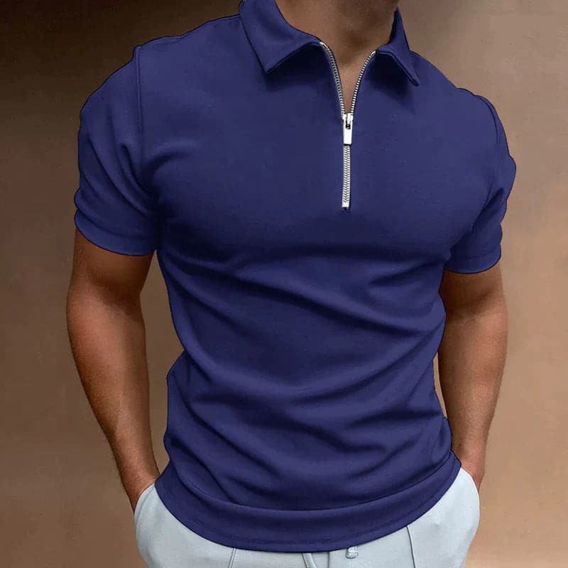 Poloshirt Herren Quarter-Zip | Slim Fit Polo Herren Modern | Sporthemd Herren Reissverschluss