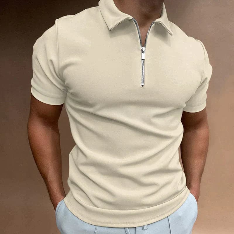 Poloshirt Herren Quarter-Zip | Slim Fit Polo Herren Modern | Sporthemd Herren Reissverschluss