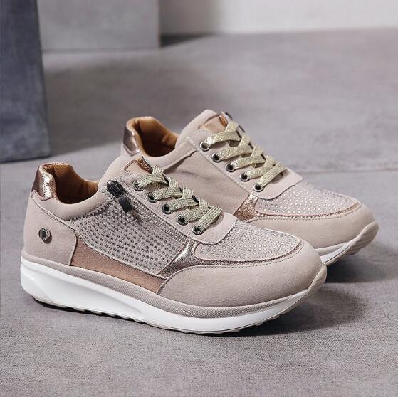 Sneaker Damen Atmungsaktiv Mesh Slipper | Damen Turnschuhe Komfort Reissverschluss | Freizeitschuhe Damen Leicht