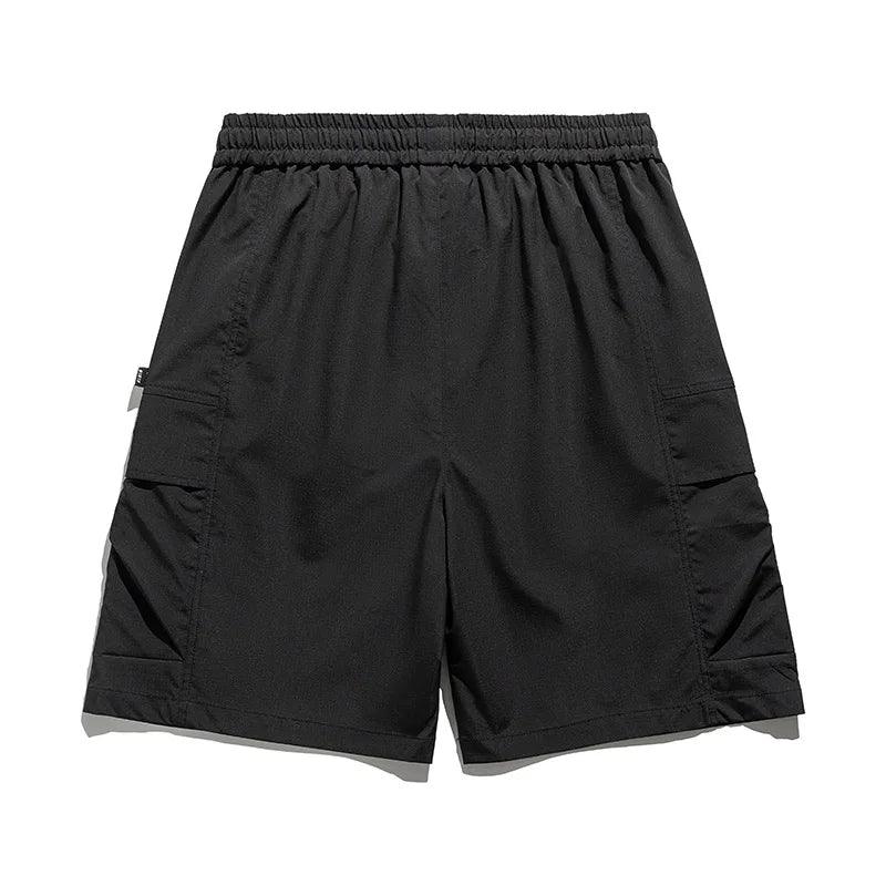 Cargo Shorts Herren Kordelzug | Männer Frühlingsshorts Locker | Utility Shorts mit Taschen