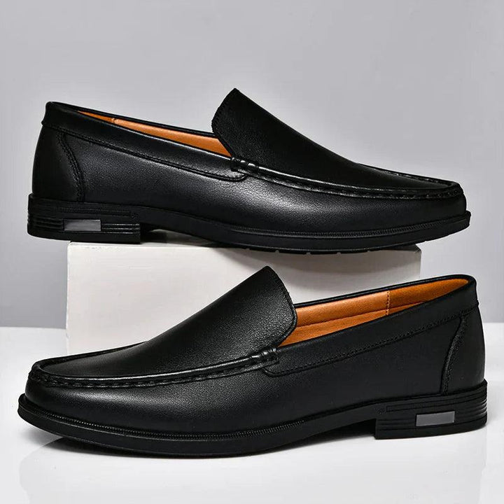 Slipper Herren Leder Mokassin | Loafer Herren Business Elegant | Herren Slipper Slip-On Komfort