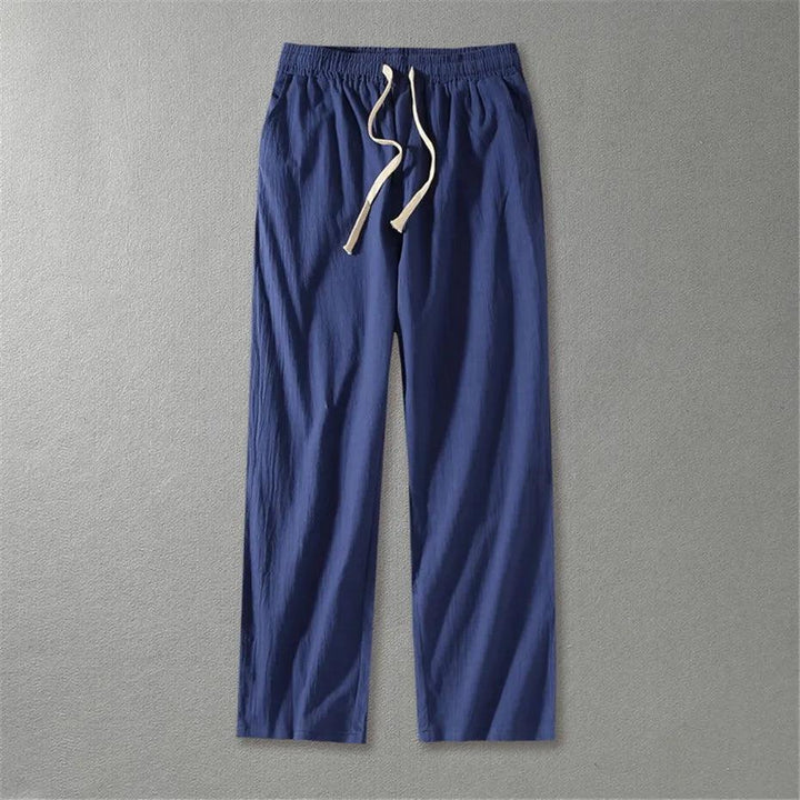 Herrenhose Sommer Elastikbund | Freizeithose Herren Leicht Gerade | Sommerhose Herren Kordelzug