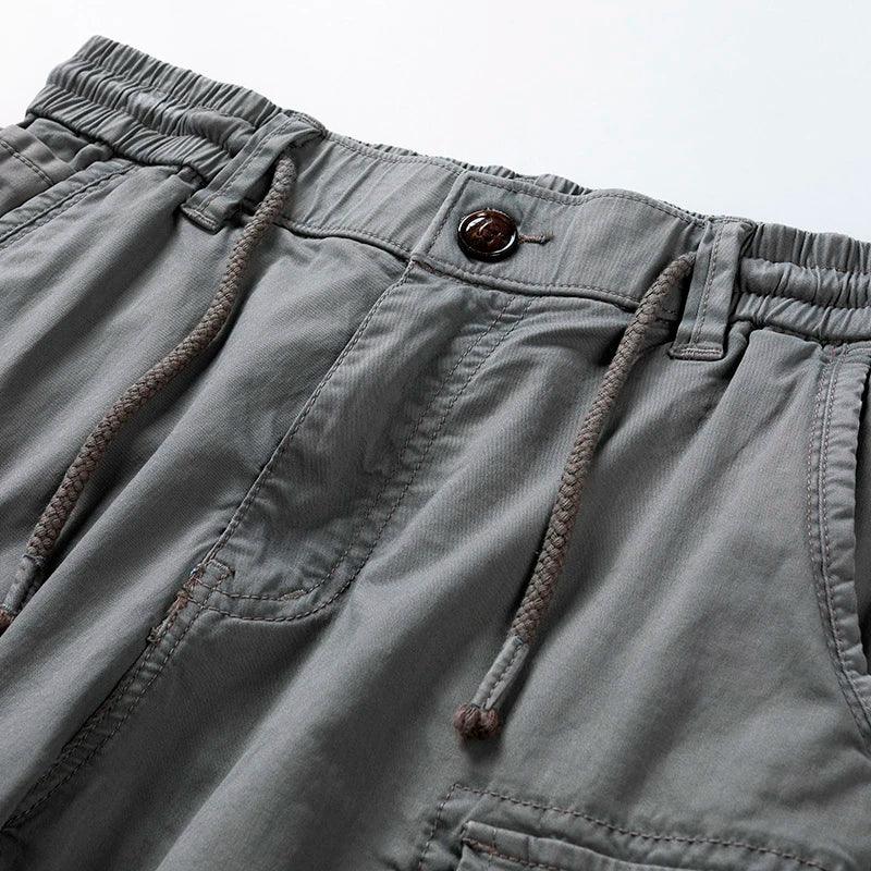 Cargo Shorts Herren Kordelzug | Bermuda Shorts Herren Taschen | Freizeitshorts Herren Cargo