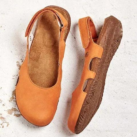 Sandalen Damen Geschlossen Gepolstert | Cutout Riemen Rutschfest | Bequeme Alltagsschuhe Stilvoll