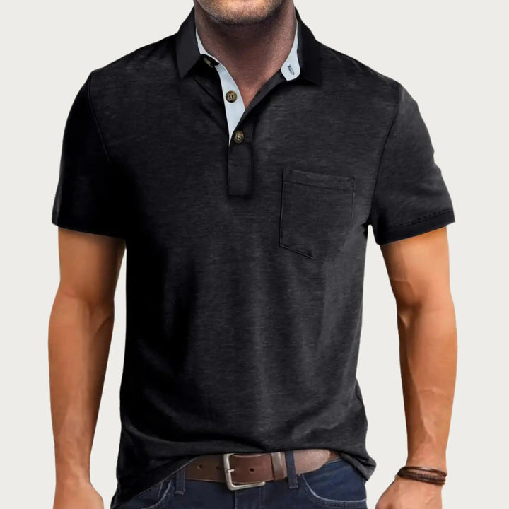 Poloshirt Herren Slim Fit | Klassisches Polo Herren Baumwolle | Herren Polo Kurzarm Elegant