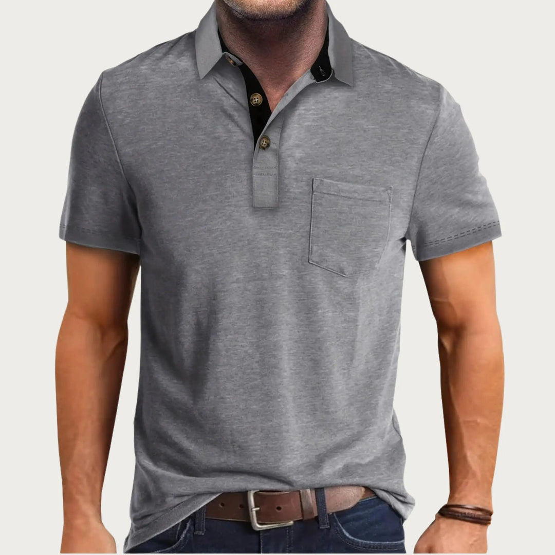 Poloshirt Herren Slim Fit | Klassisches Polo Herren Baumwolle | Herren Polo Kurzarm Elegant