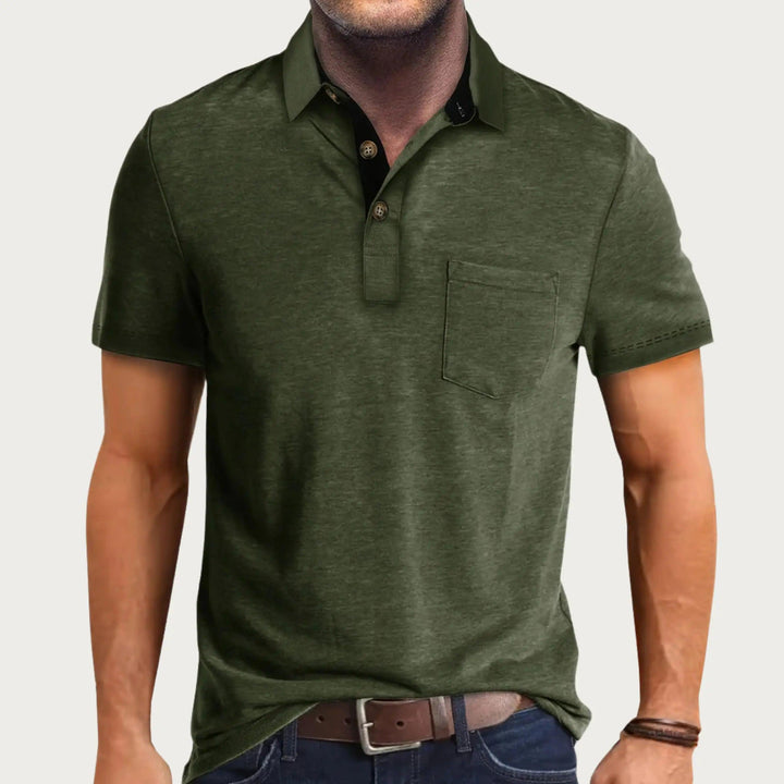 Poloshirt Herren Slim Fit | Klassisches Polo Herren Baumwolle | Herren Polo Kurzarm Elegant