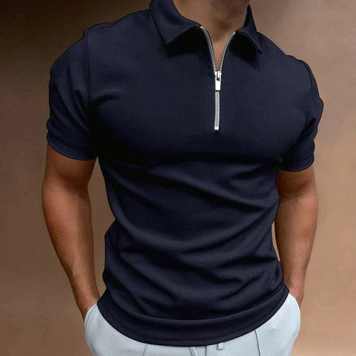 Poloshirt Herren Quarter-Zip | Slim Fit Polo Herren Modern | Sporthemd Herren Reissverschluss