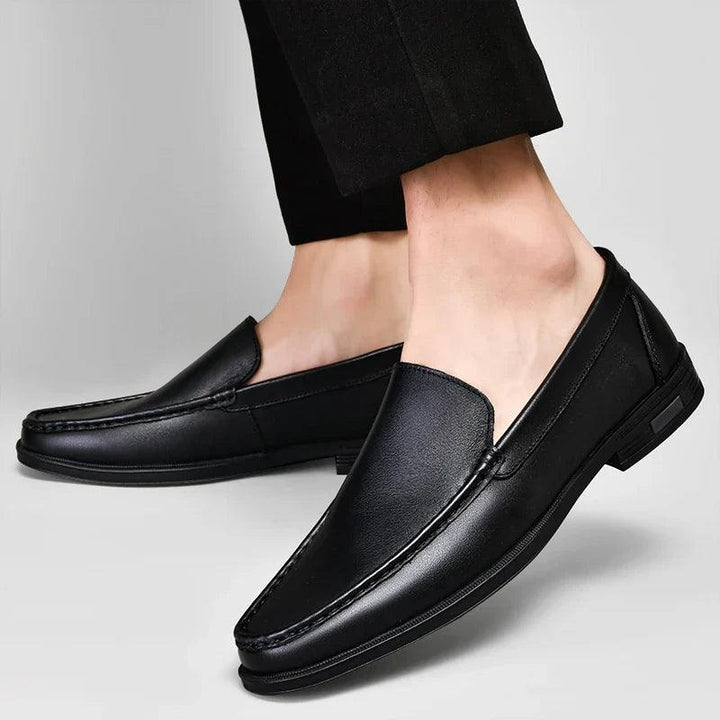 Slipper Herren Leder Mokassin | Loafer Herren Business Elegant | Herren Slipper Slip-On Komfort