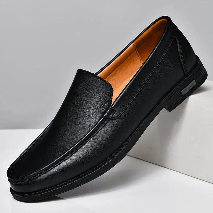 Slipper Herren Leder Mokassin | Loafer Herren Business Elegant | Herren Slipper Slip-On Komfort