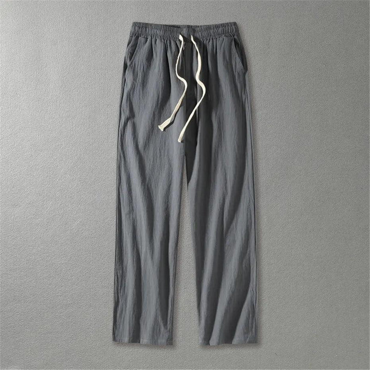 Herrenhose Sommer Elastikbund | Freizeithose Herren Leicht Gerade | Sommerhose Herren Kordelzug