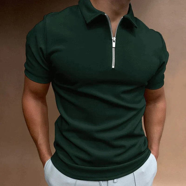 Poloshirt Herren Quarter-Zip | Slim Fit Polo Herren Modern | Sporthemd Herren Reissverschluss