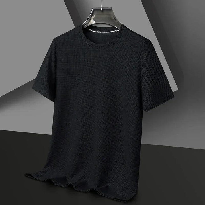 Herren T-Shirt Waffel | Rundhals Kurzarm Baumwolle | Basic Shirt Casual Sommer