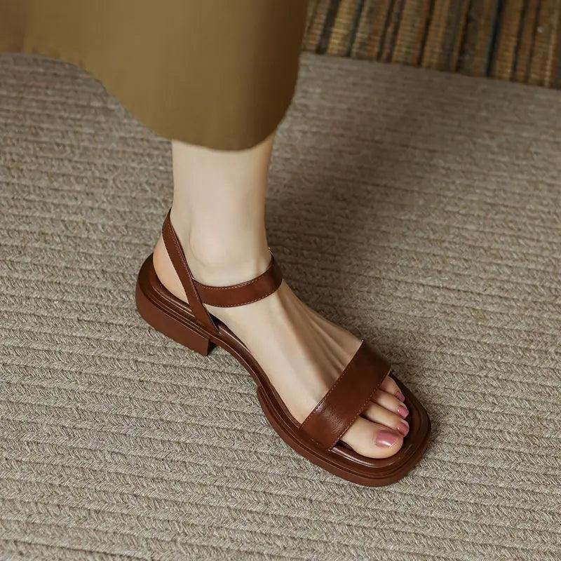 Sandalen Damen Flach | Riemchen Sandalen Damen Offene Zehen | Sommerschuhe Damen Bequem Schwarz