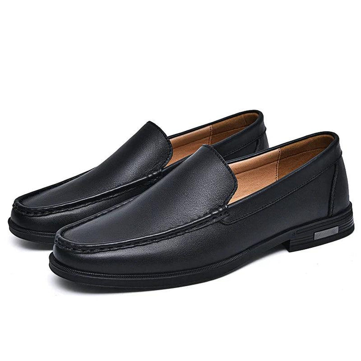 Slipper Herren Leder Mokassin | Loafer Herren Business Elegant | Herren Slipper Slip-On Komfort