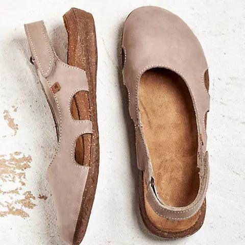 Sandalen Damen Geschlossen Gepolstert | Cutout Riemen Rutschfest | Bequeme Alltagsschuhe Stilvoll