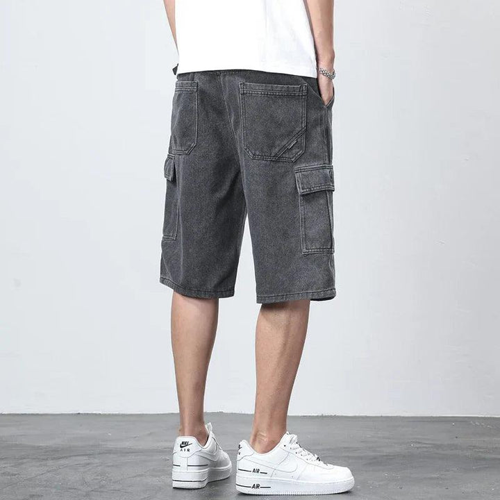 Cargo Jeans Shorts Herren | Denim Cargo Shorts Herren Klappe | Bermuda Jeans Shorts Herren