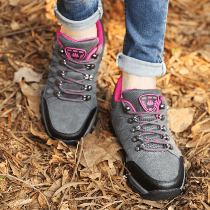 Wanderschuhe Damen Wasserdicht | Outdoorschuhe Damen Leder | Trekkingschuhe Damen Griffig
