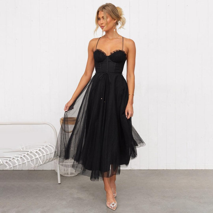 Abendkleid Damen Lang Drapiert | Cocktailkleid Damen Festlich | Festkleid Damen Elegant Tailliert