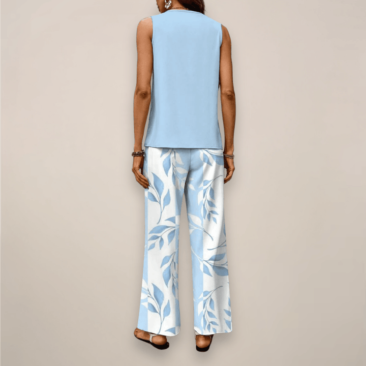 Hosenanzug Damen Sommer | Zweiteiler Top und Hose | Eleganter Twinset Relaxed Fit