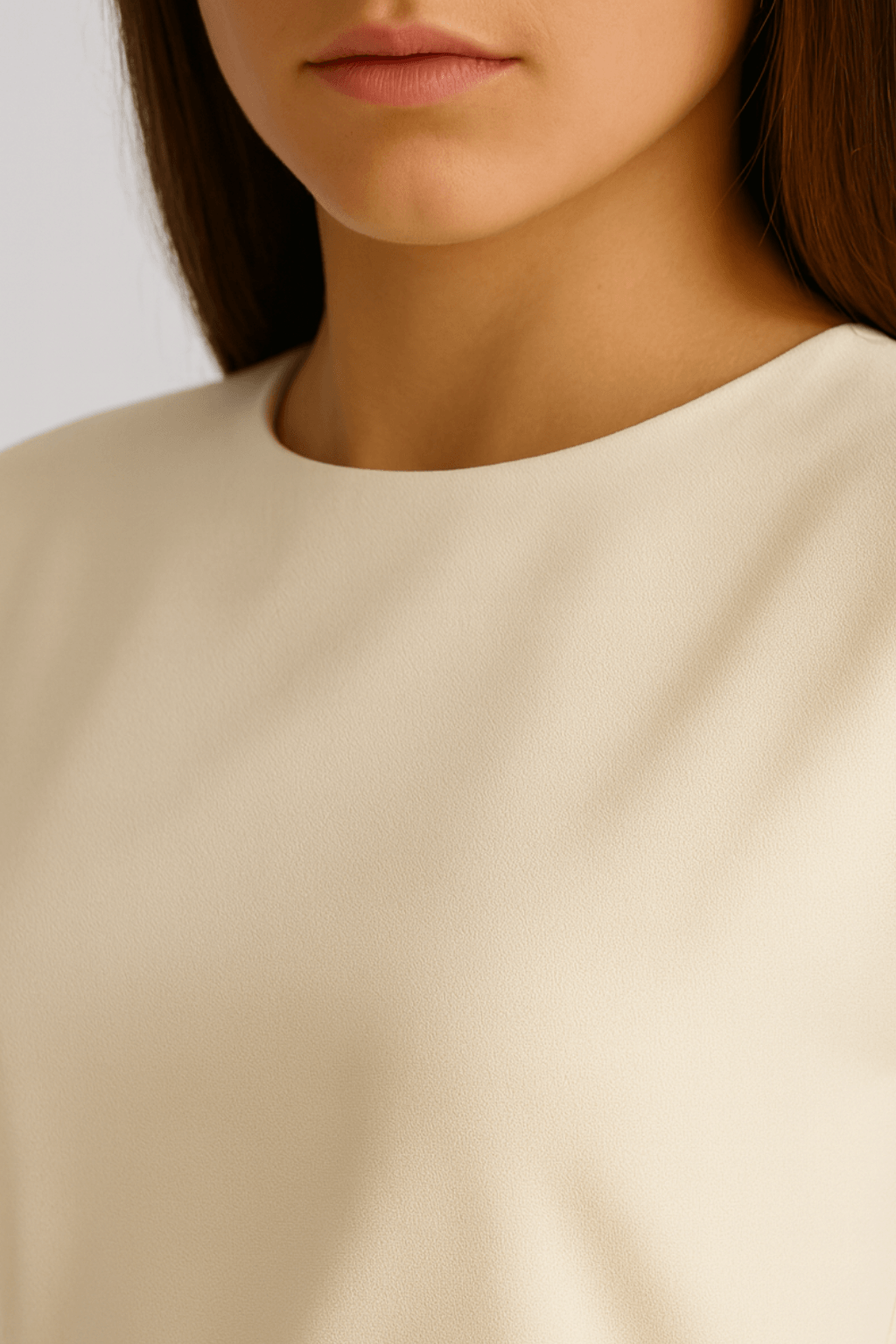 Midikleid Damen Weiss | Etuikleid Knopfleiste | Elegantes Kleid mit Schlitz