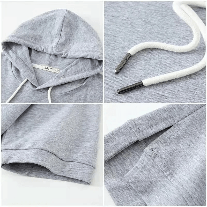 Hoodie Damen Kurzarm | Kapuze Kordelzug Sommer | Kurzarmhoodie Lässig Casual