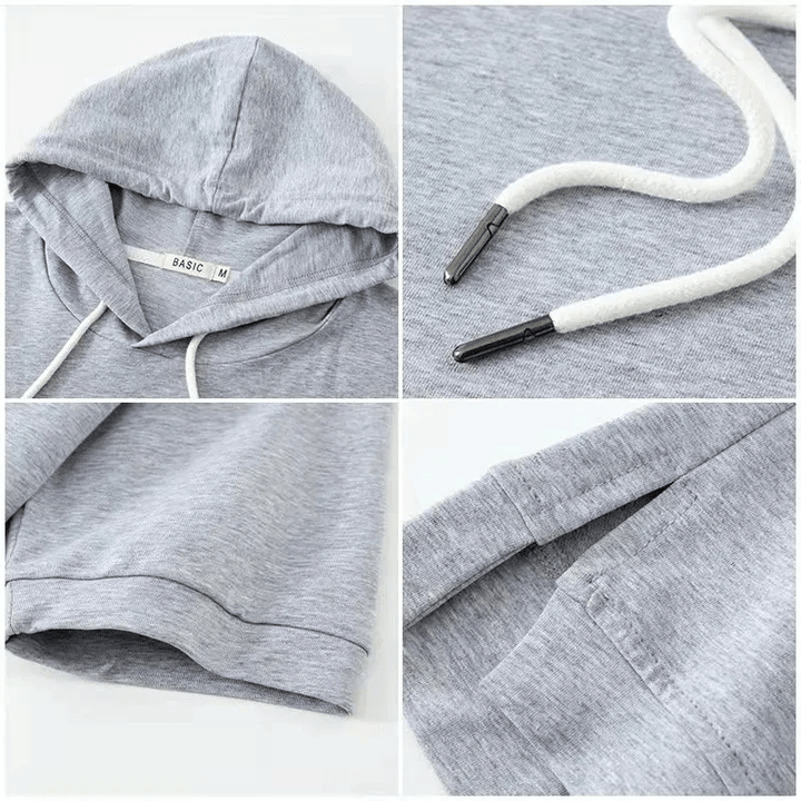 Hoodie Damen Kurzarm | Kapuze Kordelzug Sommer | Kurzarmhoodie Lässig Casual