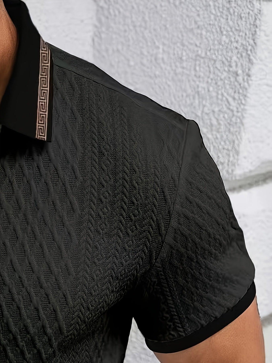 Poloshirt Herren Colorblock | Herren Polo Sommer Jacquard | Golfshirt Herren Regular Fit