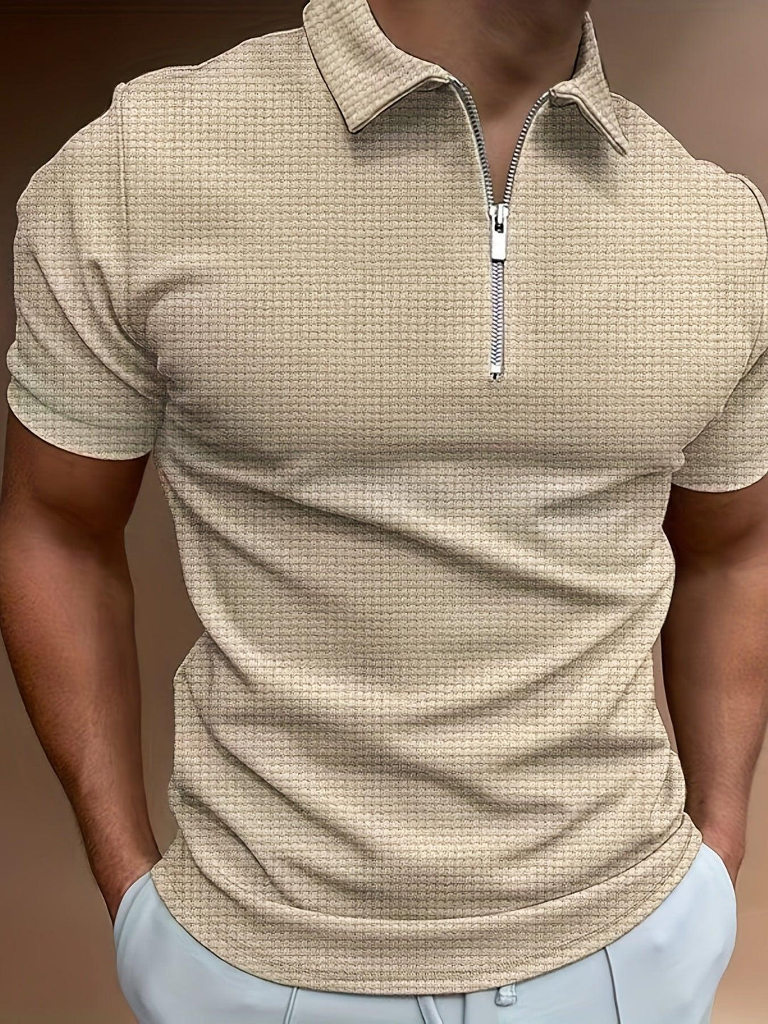 Reissverschluss Shirt Herren | Kurzarm Hemd Herren Sommer Zip | Herren Sommerhemd Regular Fit