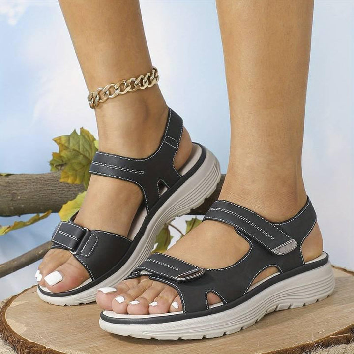 Sandalen Damen Sport | Sandalen Damen Verstellbarer Riemen | Wandersandalen Damen Schwarz Bequem
