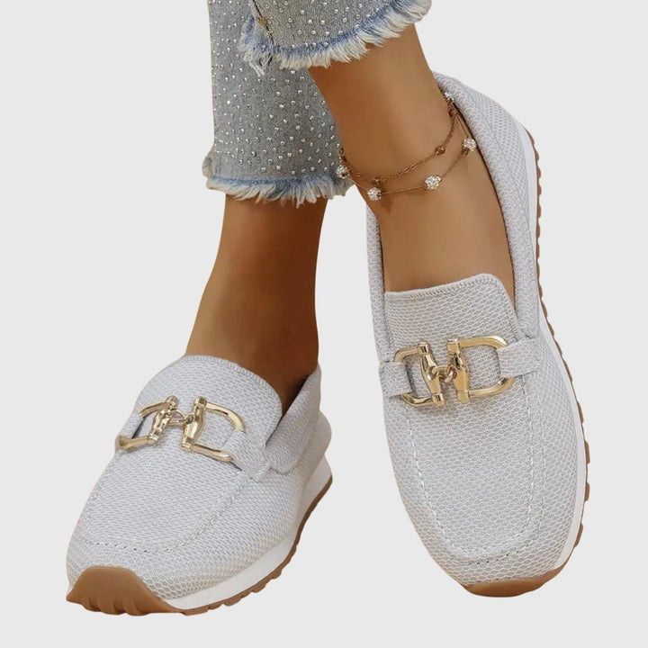 Loafer Damen Mesh | Slipper Damen Schnalle Komfort | Sommerschuhe Damen Slip-On Elegant